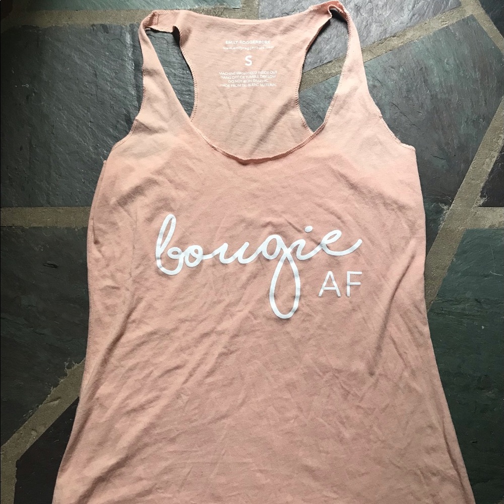 Emily Roggenburk pale pink Bougie AF tank top sz S